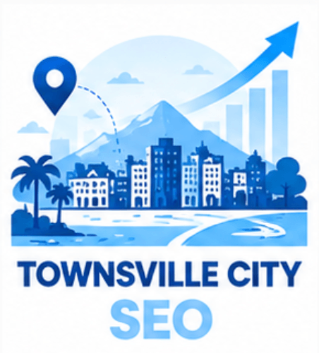 SEO and GEO services in Townsville, Queensland: Castle Hill and city skyline with Google and AI search visibility growth