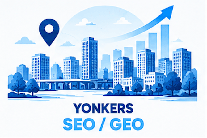 SEO and GEO services in Yonkers, New York: Hudson River waterfront and the Palisades with Google and AI search visibility growth