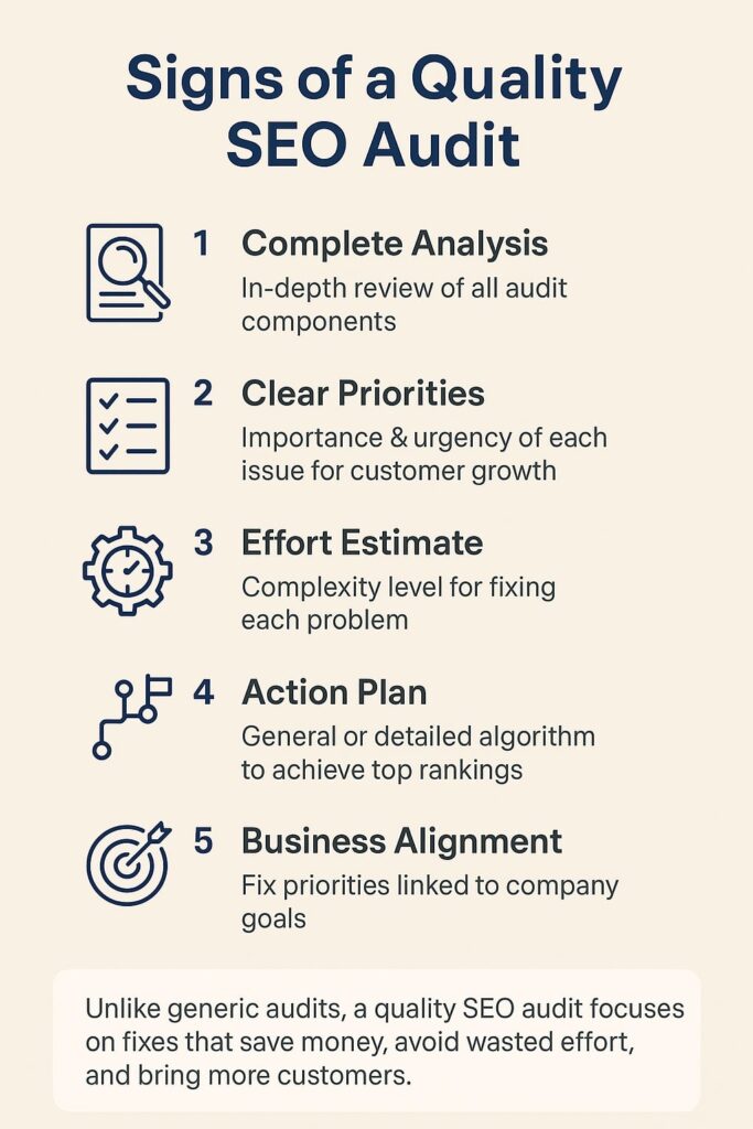 Signs of a quality SEO audit