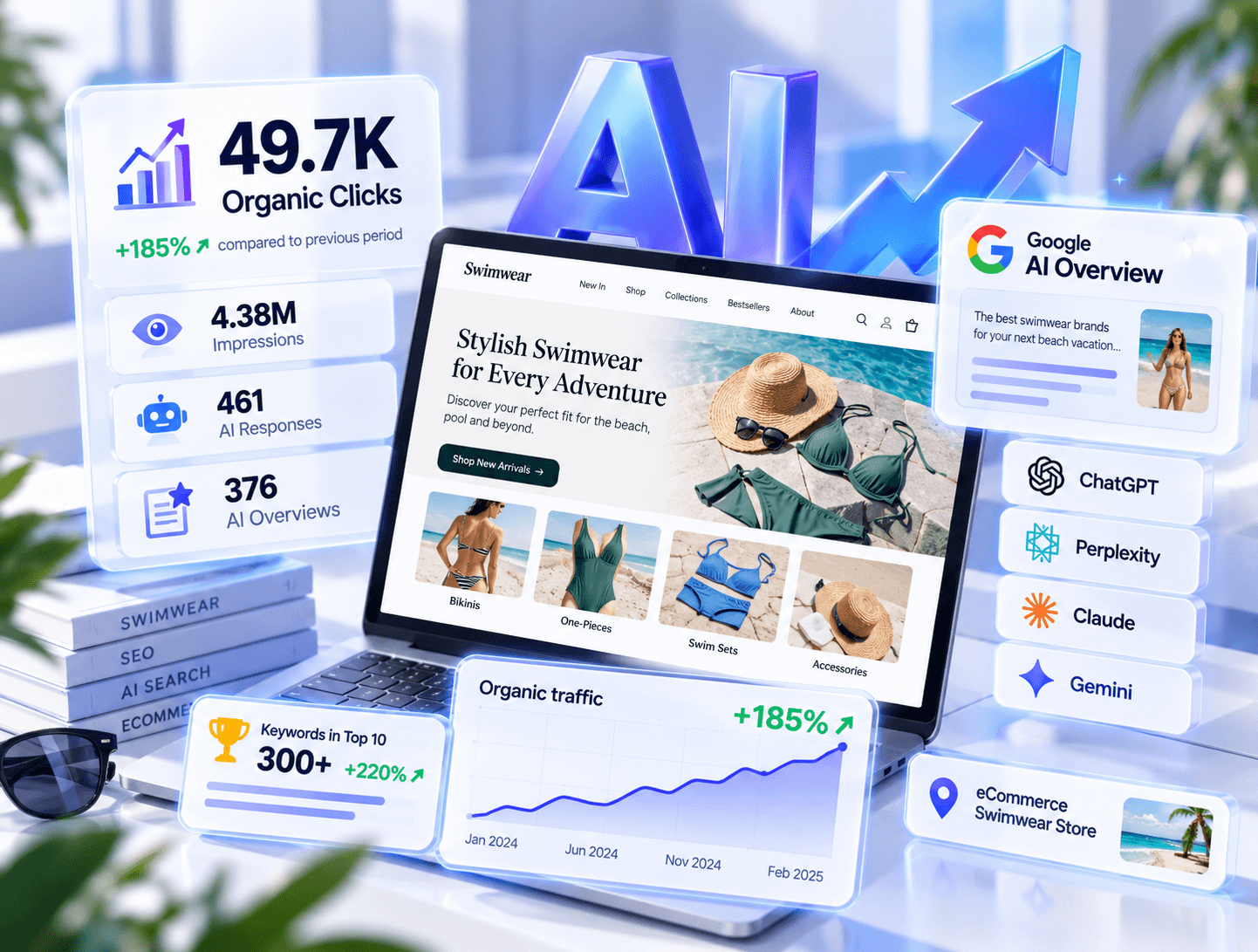 SEO, GEO and AEO case study showing organic traffic and AI search visibility growth